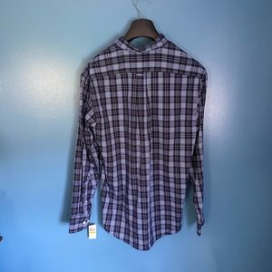Blue Plaid IZOD Long Sleeve Shirt